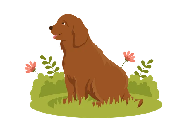 Chiot mignon  Illustration