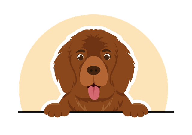 Chiot mignon  Illustration