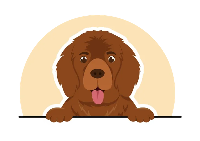 Chiot mignon  Illustration