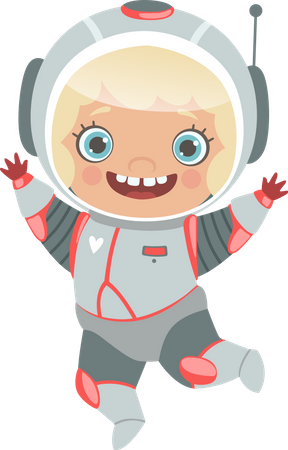 Astronaute garçon mignon  Illustration