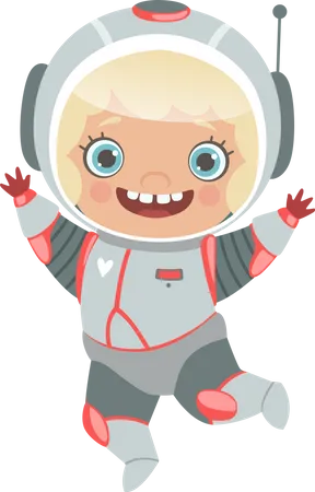 Astronaute garçon mignon  Illustration