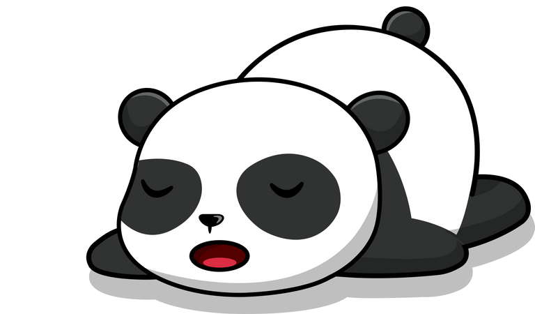 Joli panda qui dort  Illustration