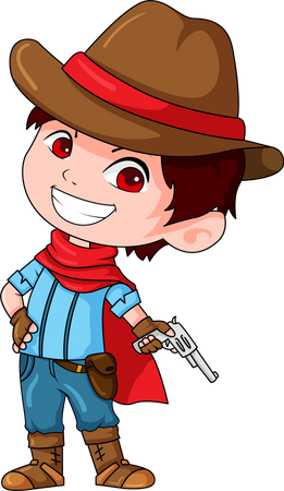 Mignon petit cow-boy  Illustration