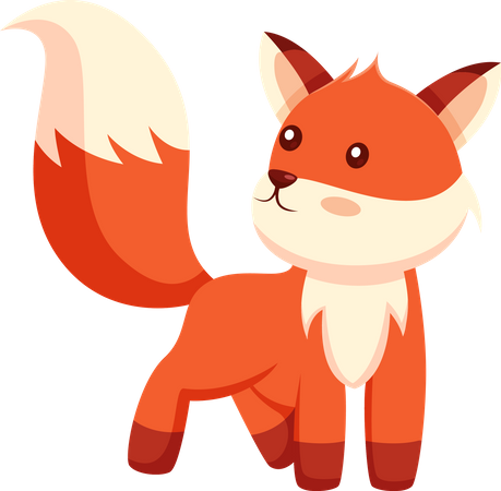 Mignon petit renard  Illustration