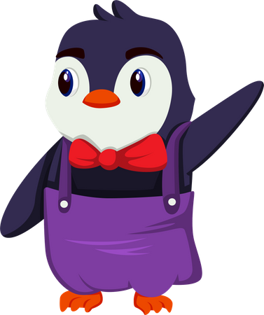 Pingouin mignon  Illustration