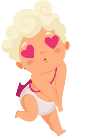 Mignon Cupidon de la Saint-Valentin amoureux  Illustration