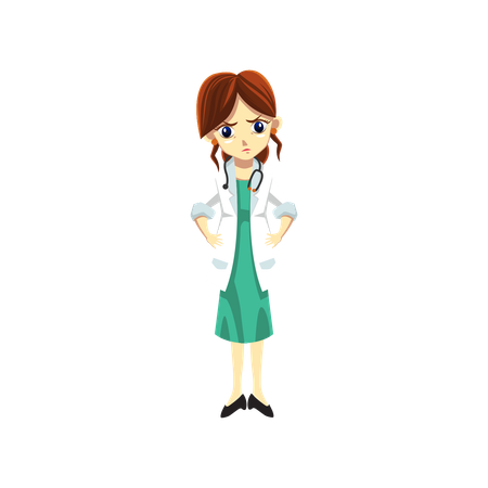 Jolie femme médecin  Illustration