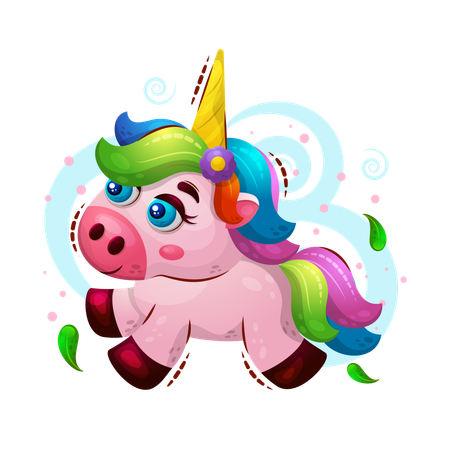 Jolie licorne  Illustration