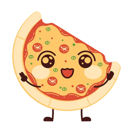 Jolie pizza  Illustration