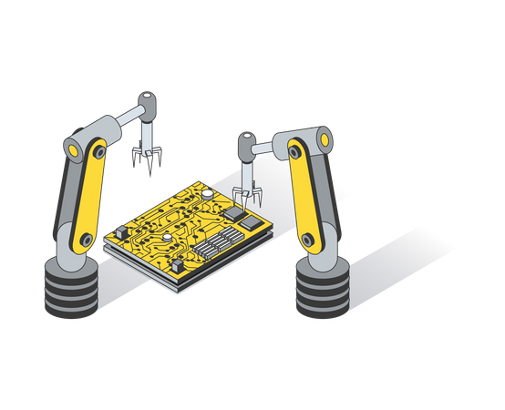 Mikrochip-Industrie  Illustration