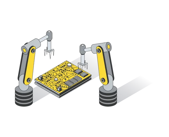 Mikrochip-Industrie  Illustration