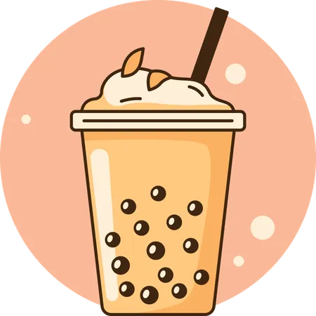 Milch-Bubble-Tea  Illustration