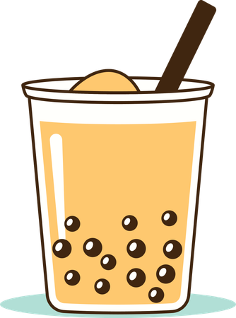 Milch-Bubble-Tea  Illustration