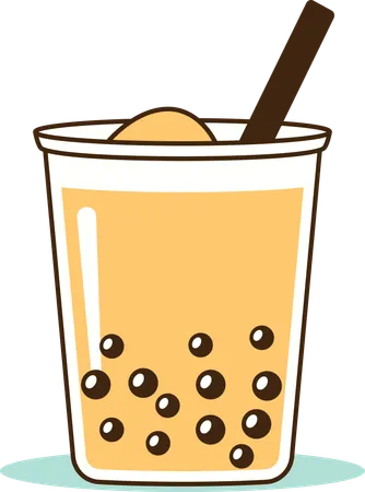 Milch-Bubble-Tea  Illustration