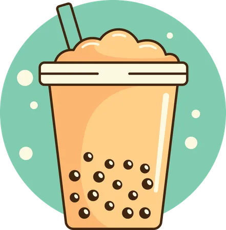 Milch-Bubble-Tea  Illustration