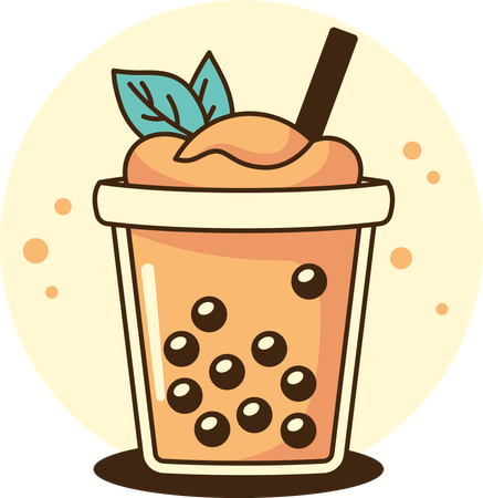 Milch-Bubble-Tea  Illustration