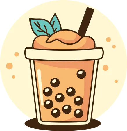 Milch-Bubble-Tea  Illustration