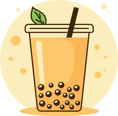 Milch-Bubble-Tea  Illustration