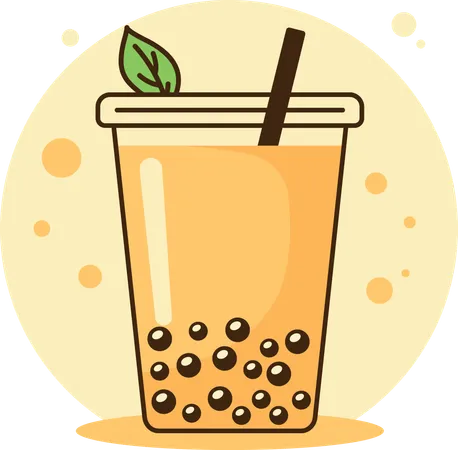 Milch-Bubble-Tea  Illustration