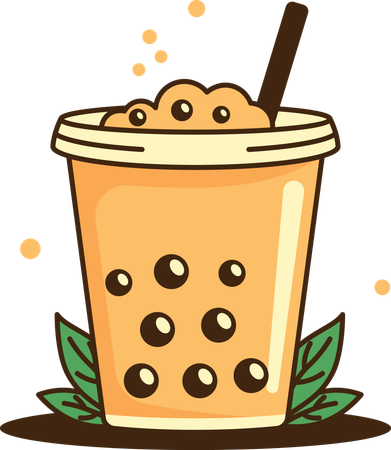 Milch-Bubble-Tea  Illustration