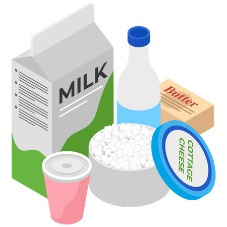 Milchprodukt  Illustration