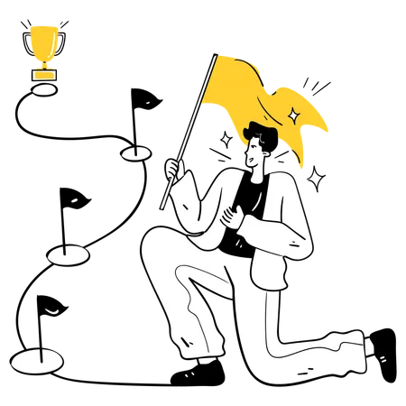 Milestone Achievement  Illustration