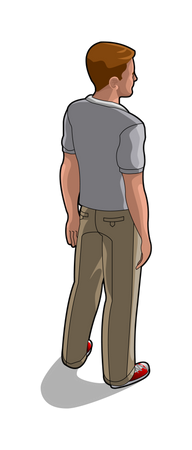 Homme de service  Illustration