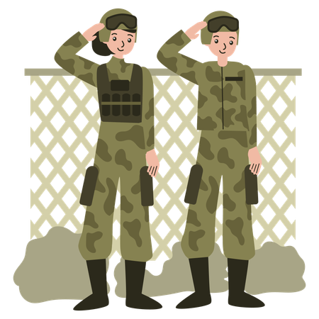 Soldat militaire  Illustration