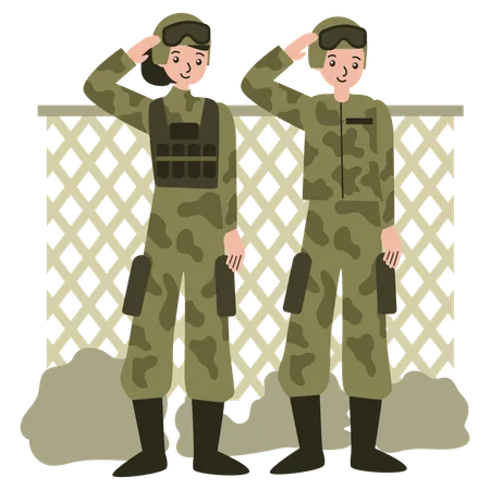 Soldat militaire  Illustration