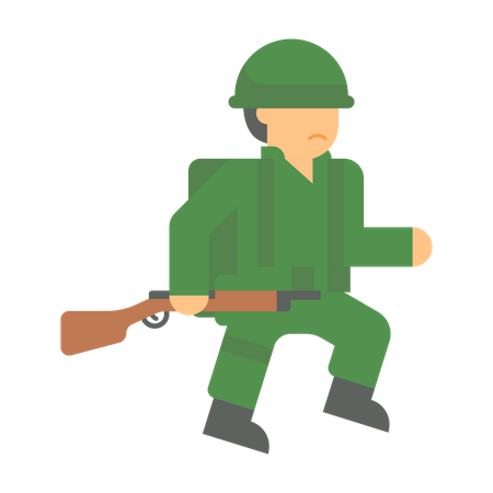 Pessoa do exército  Ilustração