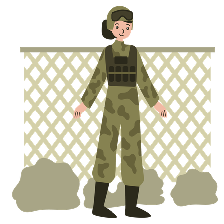 Militärausbildung  Illustration