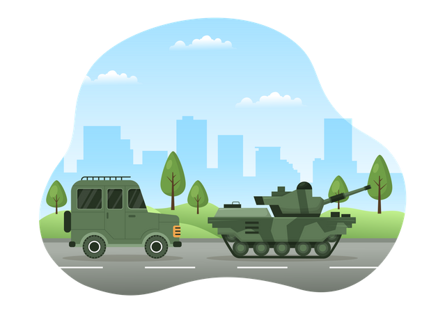 Militärfahrzeug  Illustration