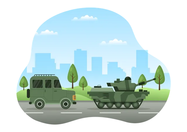 Militärfahrzeug  Illustration