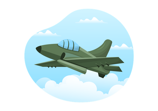 Militärflugzeug  Illustration