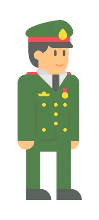 Militäroffizier  Illustration