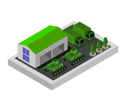 Military Base  Illustration