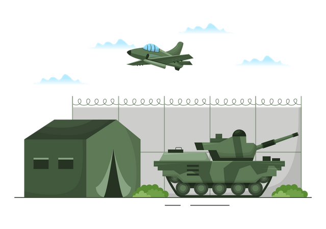 Military camp Illustration