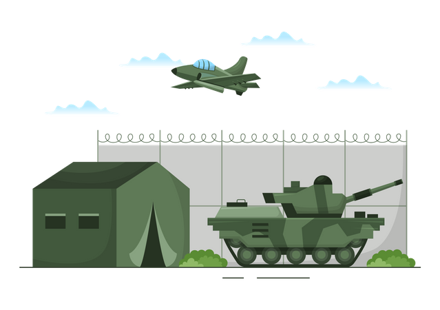 Military camp  Illustration