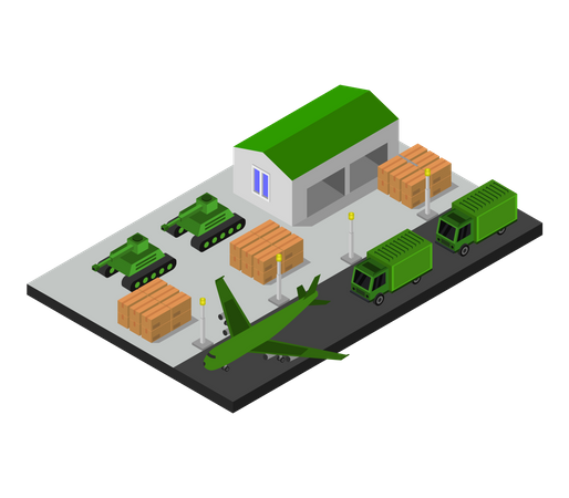 Military Camp  Illustration