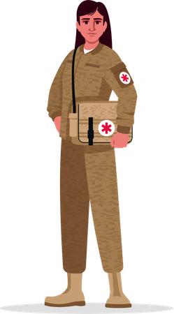 Military doctor Illustration