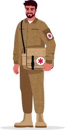 Military doctor Illustration