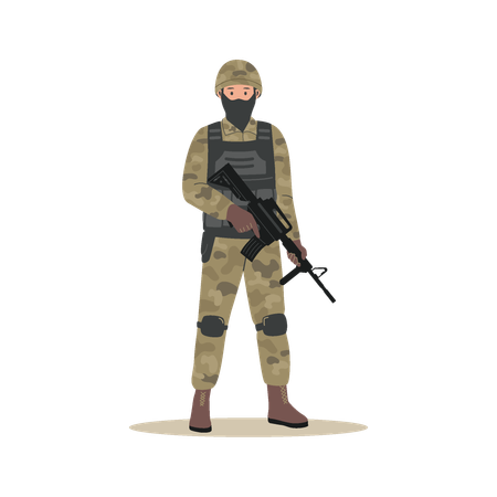 Military man  Illustration