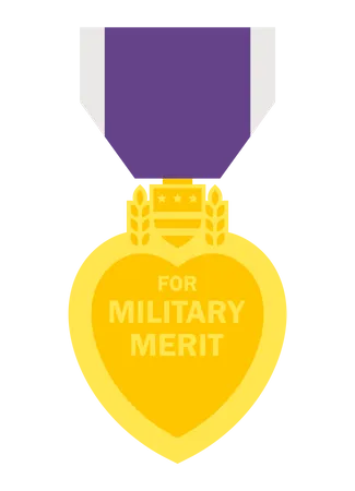 Military Merit Badge  Illustration