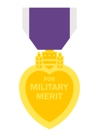 Military Merit Badge  Illustration