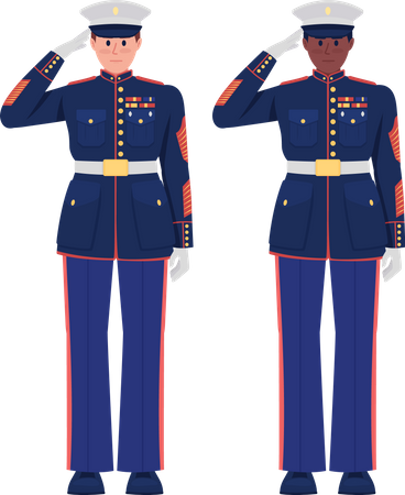 Military parade Salute  Illustration