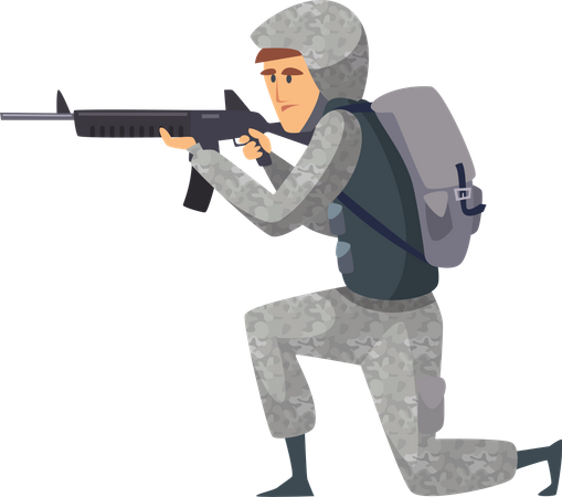 Military soldier  Illustration