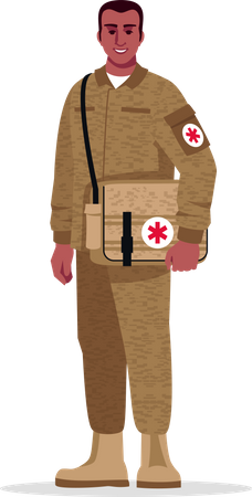 Military surgeon Illustration