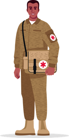 Military surgeon  Illustration