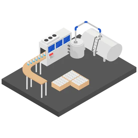 Milk Box Packaging Unit  Illustration