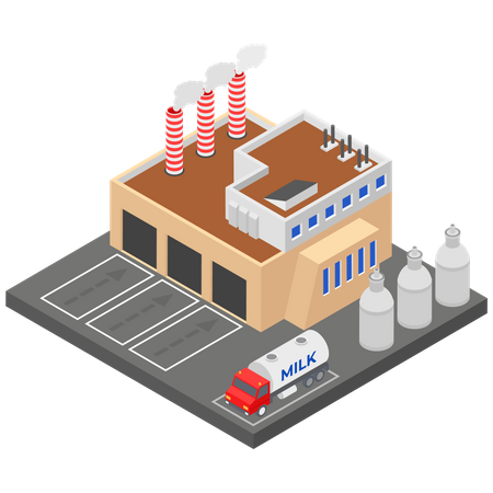 Milk Factory  Illustration